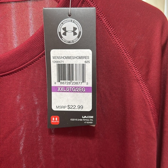 Under Armour Burgandy Heatgear shirt - Picture 2 of 3